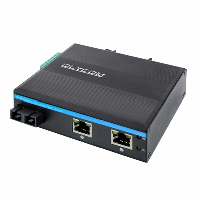 Gigabit Ethernet Mini Fiber Switch 2 x UTP Cat5e/het Koperhavens van Cat6 10/100/1000 + 1 x-Dubbele Vezel 20KM Sc van de Vezelhaven SM