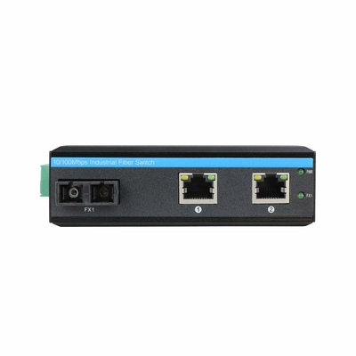 Gigabit Ethernet Mini Fiber Switch 2 x UTP Cat5e/het Koperhavens van Cat6 10/100/1000 + 1 x-Dubbele Vezel 20KM Sc van de Vezelhaven SM