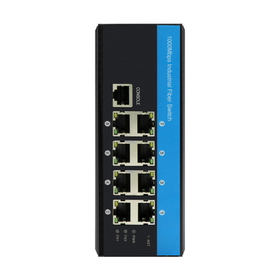 8 Port Managed DC48v Industrial Ethernet Switch Din Rail Gigabit Voor Smart City