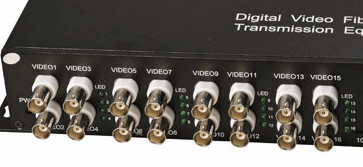 Optische videozender en -ontvanger BNC-omzetter WDM-analoge 16ch voor digitale CCTV-camera