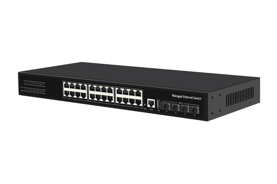 28 Poort 10/100/1000Mbps beheerd Ethernet CCTV POE Switch ondersteuning PoE Af/At met 4*10G SFP+