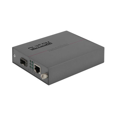 De Media van Ethernet van de zwarte doosdc5v1a Vezel Optische de Buffergrootte van Convertorchassis 128K