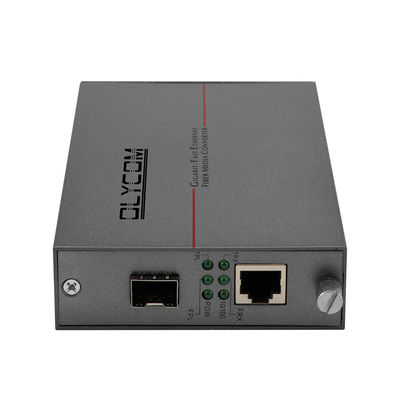 De Media van Ethernet van de zwarte doosdc5v1a Vezel Optische de Buffergrootte van Convertorchassis 128K