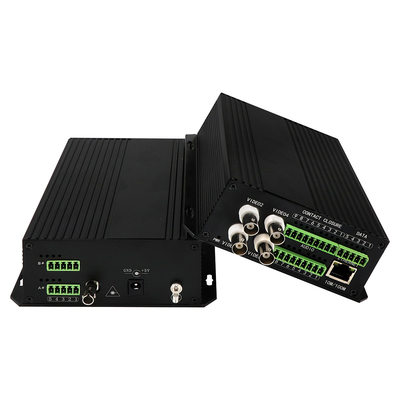 4ch AV bracht Audio de Media van Ethernet Videoconvertordc5v ST Vezel in evenwicht