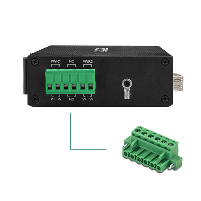 Dubbele Machtsinput 2 de Media van Haven het Industriële Ethernet Spoor die van Convertorgigabit DIN Mini Size opzetten