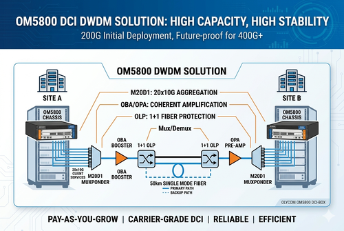 Laatste bedrijfscasus over Scalable DWDM DCI-oplossing voor korte afstand 200G tot 400G