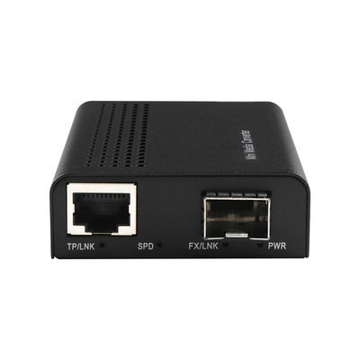 Kwaliteit  1G 10G Unmanaged Copper SFP+ Fiber Ethernet Media Converter DC12V With DIP fabriek
