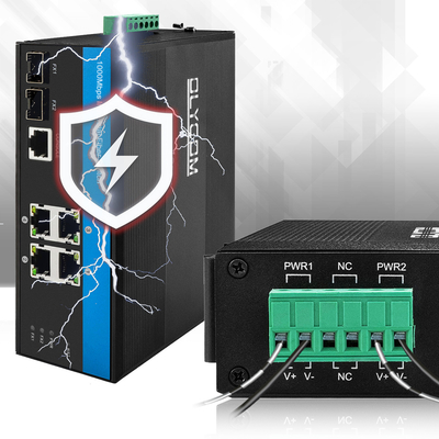 Webbeheerde Outdoor POE Switch 4 Poort 2.5G Fiber Gehard Ethernet Voor CCTV Video CE