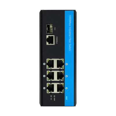 Beheerde Gigabit Ethernet Switch 2.5G Fiber Din Rail DC12V Ondersteuning CLI SNMP ERPS