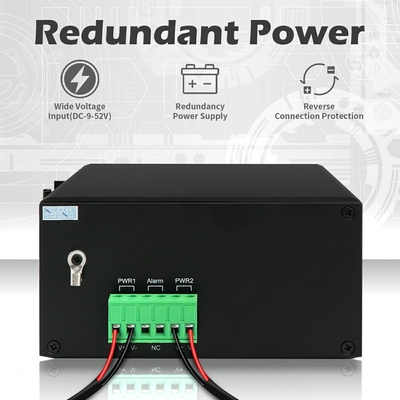 Gigabit Industrial Managed PoE Switch 7 Port Met 2.5G Fiber Ring Beheerbaar