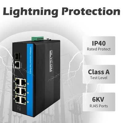 Gigabit Industrial Managed PoE Switch 7 Port Met 2.5G Fiber Ring Beheerbaar