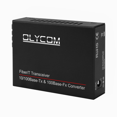 Mini Gigabit Media Converter LFPT Onbeheerd 20KM Dual Fiber DC5V Rack Montage