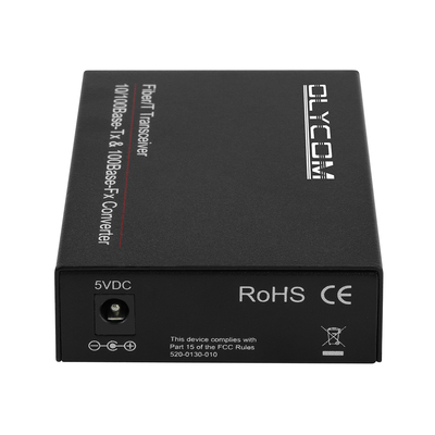 Mini Gigabit Media Converter LFPT Onbeheerd 20KM Dual Fiber DC5V Rack Montage