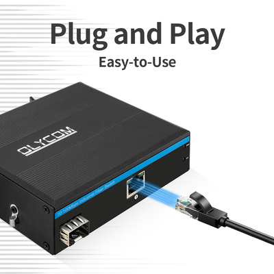 Industrial PoE Media Converter 10/100M Fast Ethernet 15.4W/30W SFP-vezel voor IP-camera's