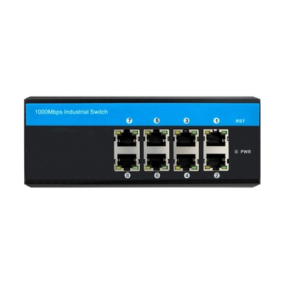 Industrial 8 Port Gigabit Network POE Switch Onbeheerd DC48V Input Output 240W