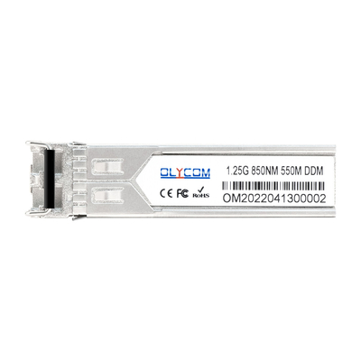 Industriële 1.25G SFP-module 850nm Multimode 550m Duplex LC DDM voor Gigabit Switch
