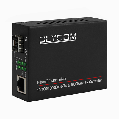 1G SFP Media Converter Gigabit Glasvezel Ethernet Onbeheerd Mini Size Zwart DC5V