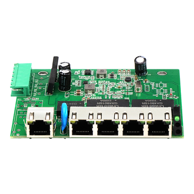 Mini industriële kwaliteit 5-poorts volledige Gigabit onbeheerde Ethernet-switch PCBA 9V 12V 24V