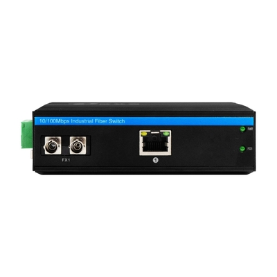 Mini robuuste ongemanaged media converter Gigabit ST Fiber 30km Dual DC12V