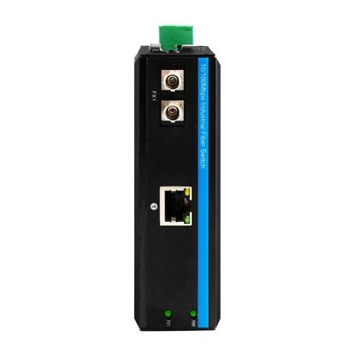 Mini robuuste mediaconverter Gigabit Ethernet Unmanaged ST Fiber 30km Dual DC12V CE FCC