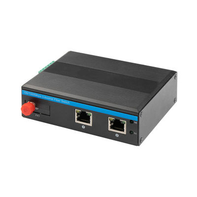 Hardened Industrial Gigabit Media Converter FC Fiber Single Core Onbeheerd 12V/24V Strom