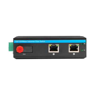Hardened Industrial Gigabit Media Converter FC Fiber Single Core Onbeheerd 12V/24V Strom
