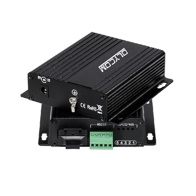 RS232 Serial Fiber Optic Modem 40KM Dual Fiber SC Port Compact Size Wand gemonteerd