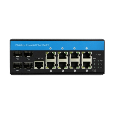 2.5G Lite Layer 3 Ring Managed Ethernet Switch 12 Port ERPS RSTP Din Rail gemonteerd