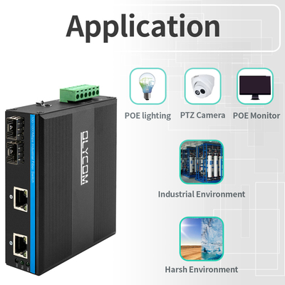 4 poorten Gigabit Unmanaged Ethernet Switch 100/1000M Fiber Auto-Adaptive Din Rail