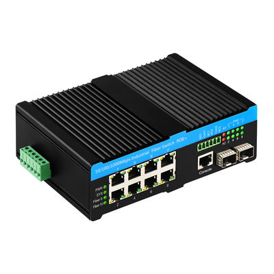 Gigabit 802.3bt PoE beheerde 8-poorts switch 2.5G glasvezelweb L2 beheerd ventilatorloos 720W