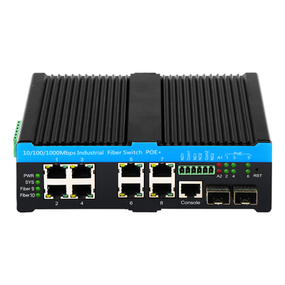 Gigabit L2 Managed 90W PoE Switch 10 Port Met 2 Combo Ports Robuust 48V Actief PoE