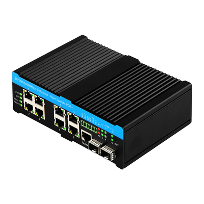 Gigabit L2 Managed 90W PoE Switch 10 Port Met 2 Combo Ports Robuust 48V Actief PoE