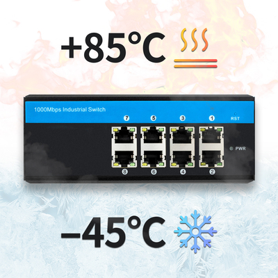 IM-WS080GE 8-poort E-Mark Ethernet-schakelaar Gigabit Unmanaged Din gemonteerd 24V-invoer