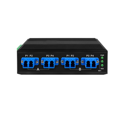 4 poorten OBP Optische omzeilbescherming Auto-schakelingssysteem DC12V Single-mode LC-poort