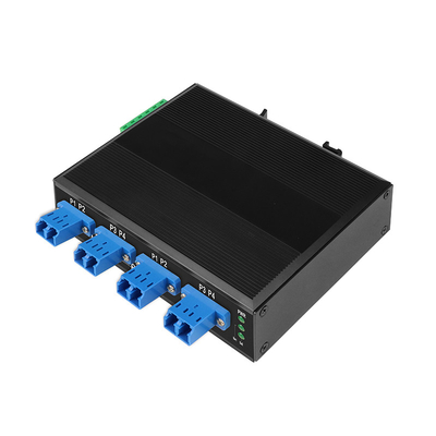 Multimode 8 Port LC Port Fiber Bypass Switch voor optische bescherming DIN35 gemonteerd