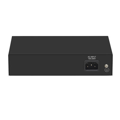 Snel Ethernet CCTV PoE Switch 4 Port Met 2 Koper Uplink 55W Power Budget AC Input