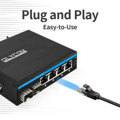 6 poort Industrial Poe Switch Onbeheerd 10/100M 2 Fiber 4 Ethernet ports Switch