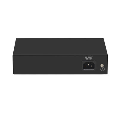 4-poorts Gigabit Fiber Switch PoE Af/At 60W met 1 SFP/Koper Uplink Commerciële Kwaliteit CE
