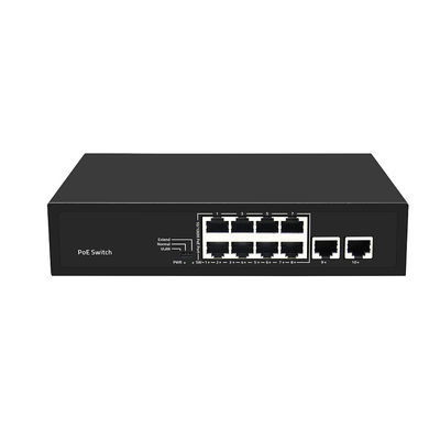 8 Port PoE Switch 10/100M Fast Ethernet VLAN 250-Meter PoE afstand AC-invoer Onbeheerd
