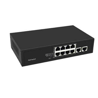8 Port PoE Switch10/100M Fast Ethernet VLAN 250-Meter PoE afstand AC-invoer Onbeheerd