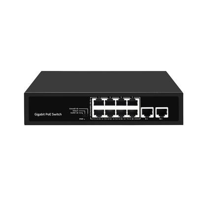 8 poorten Gigabit PoE Network Switch VLAN 250 meter AI PoE 120W Budget niet beheerd