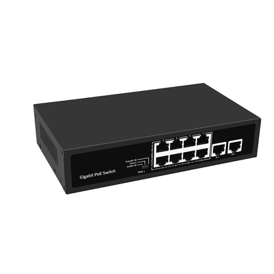 8 poorten Gigabit PoE Network Switch VLAN 250 meter AI PoE 120W Budget niet beheerd