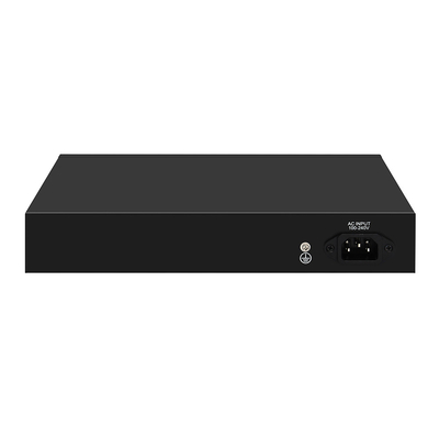 16 poort PoE-switch 10/100M Ethernet met 2 SFP/RJ45-uplink voor CCTV-camera's 300W Budget