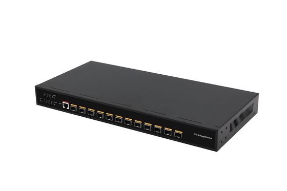 Desktop 12 Port 10G L3 Managed Switch 12* SFP+ Ports Glasvezel Switch