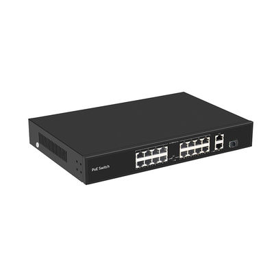 16 Port PoE Switch 250-meter PoE afstand 10/100M Ondersteuning VLAN-modus 300W Budget CE