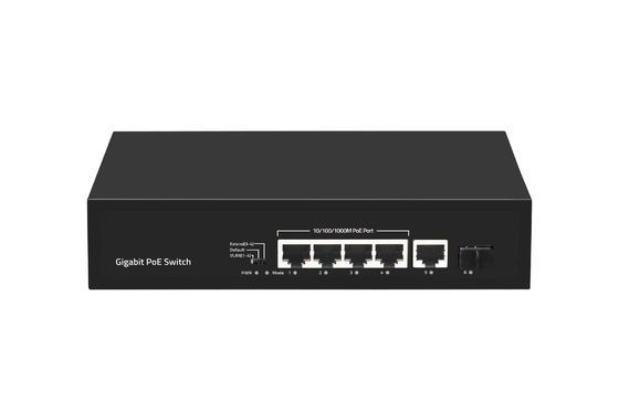 6 poorten 10/100/1000mbps POE Fiber Switch met 4 poorten Poe Ethernet Switch Manufacturer