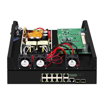 8 poortpoeswitch met 90W beheerde 2*2,5 Gb SFP-poorten + 2 combo-poorten poefiber-switch