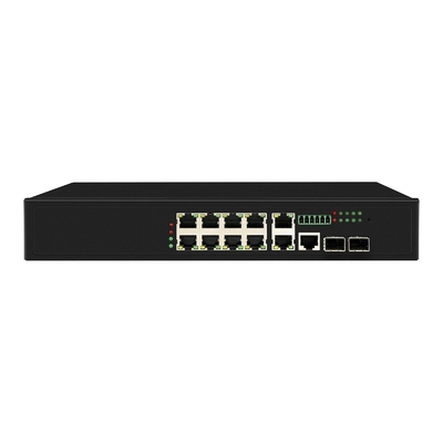 8 poortpoeswitch met 90W beheerde 2*2,5 Gb SFP-poorten + 2 combo-poorten poefiber-switch