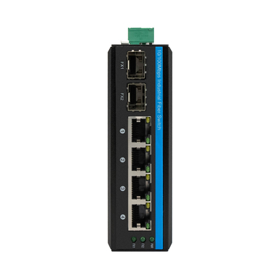 Industriële onbeheerde PoE-switch Fast Ethernet SFP Fiber Rugged Network 120W DC48V