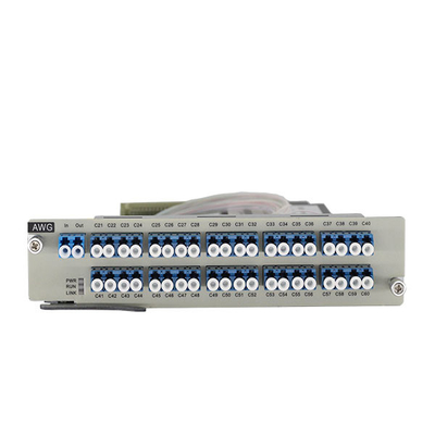 1U rack 100 GHz AWG 40 golflengten Multiplexing/Demultiplexing kaart voor DWDM-systemen met een hoge capaciteit